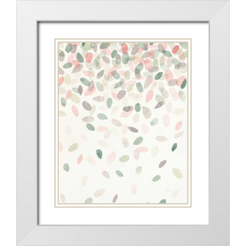Spring Cascade I White Modern Wood Framed Art Print with Double Matting by Marshall, Laura