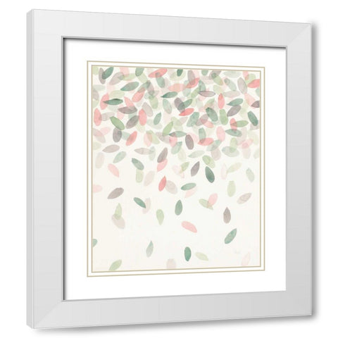 Spring Cascade II White Modern Wood Framed Art Print with Double Matting by Marshall, Laura