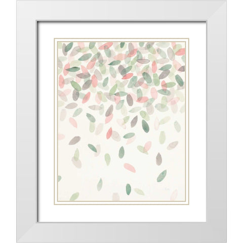 Spring Cascade II White Modern Wood Framed Art Print with Double Matting by Marshall, Laura
