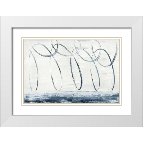 City Beach Crop White Modern Wood Framed Art Print with Double Matting by Rhue, Piper