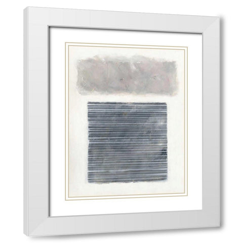Venetian Gray White Modern Wood Framed Art Print with Double Matting by Schick, Mike