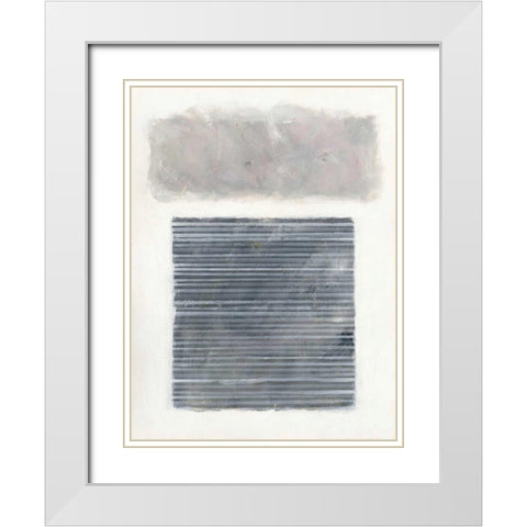 Venetian Gray White Modern Wood Framed Art Print with Double Matting by Schick, Mike