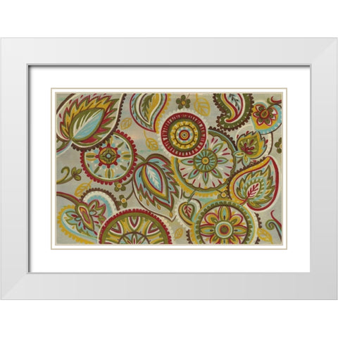 Elegant Mandalas Dark Green White Modern Wood Framed Art Print with Double Matting by Vassileva, Silvia