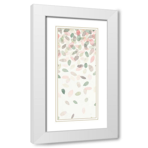 Spring Cascade III White Modern Wood Framed Art Print with Double Matting by Marshall, Laura