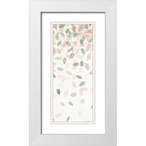 Spring Cascade III White Modern Wood Framed Art Print with Double Matting by Marshall, Laura