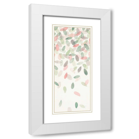 Spring Cascade IV White Modern Wood Framed Art Print with Double Matting by Marshall, Laura