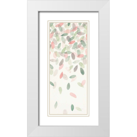 Spring Cascade IV White Modern Wood Framed Art Print with Double Matting by Marshall, Laura