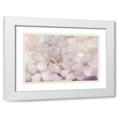 Apple Blossoms White Modern Wood Framed Art Print with Double Matting by Purinton, Julia