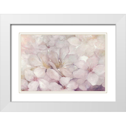 Apple Blossoms White Modern Wood Framed Art Print with Double Matting by Purinton, Julia