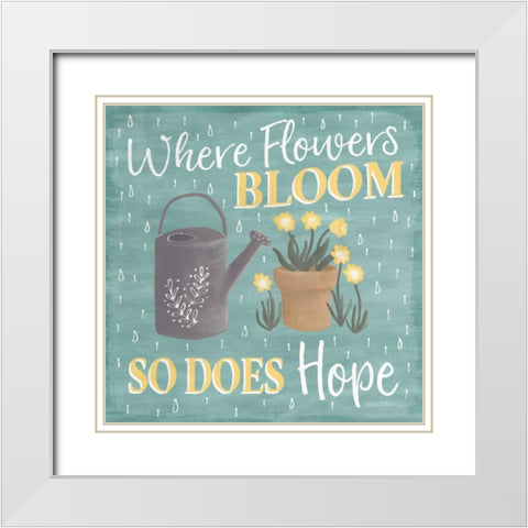 Smitten With Spring VI White Modern Wood Framed Art Print with Double Matting by Marshall, Laura