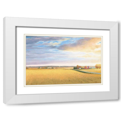 Heartland Landscape White Modern Wood Framed Art Print with Double Matting by Wiens, James