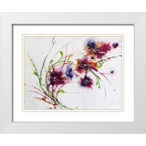 Fluff White Modern Wood Framed Art Print with Double Matting by Griggs, Jan