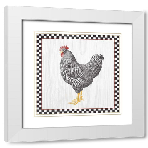 Home to Roost IV White Modern Wood Framed Art Print with Double Matting by Wild Apple Portfolio
