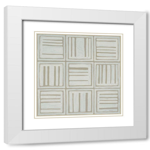 Bambala I White Modern Wood Framed Art Print with Double Matting by Lovell, Kathrine