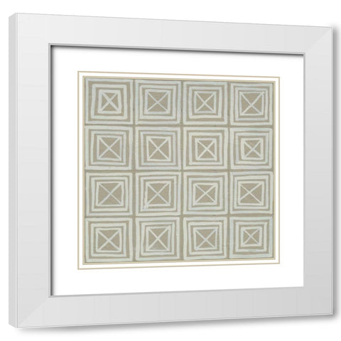 Bambala II White Modern Wood Framed Art Print with Double Matting by Lovell, Kathrine
