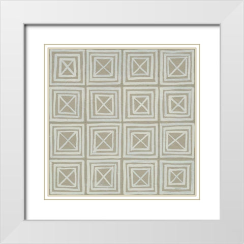 Bambala II White Modern Wood Framed Art Print with Double Matting by Lovell, Kathrine