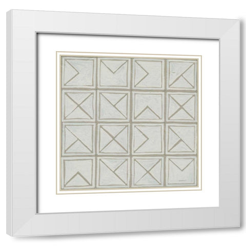 Bambala III White Modern Wood Framed Art Print with Double Matting by Lovell, Kathrine