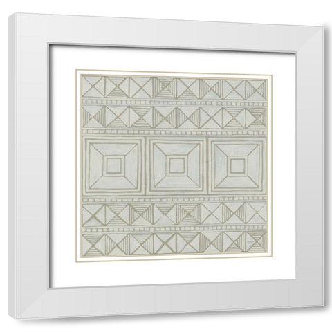 Bambala IV White Modern Wood Framed Art Print with Double Matting by Lovell, Kathrine