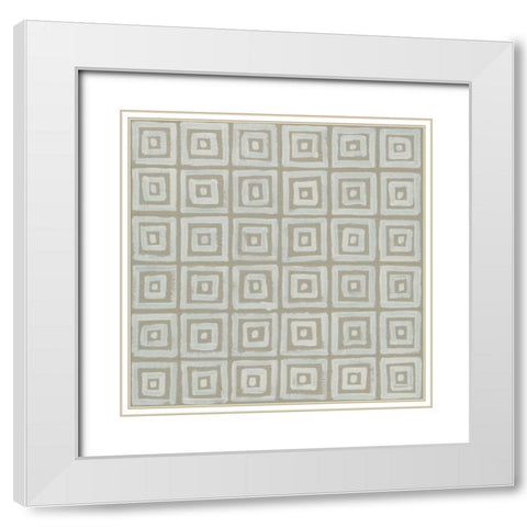 Bambala V White Modern Wood Framed Art Print with Double Matting by Lovell, Kathrine