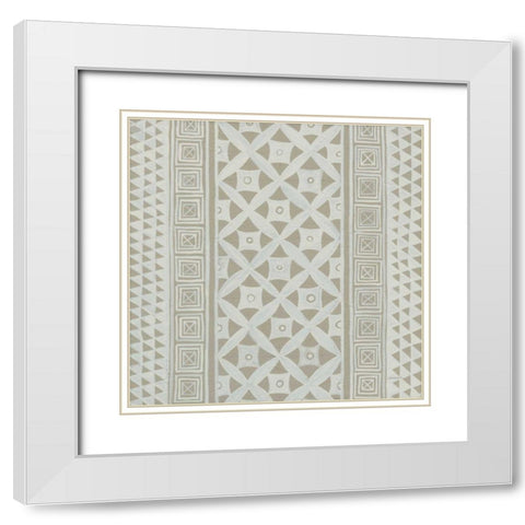 Bambala VI White Modern Wood Framed Art Print with Double Matting by Lovell, Kathrine