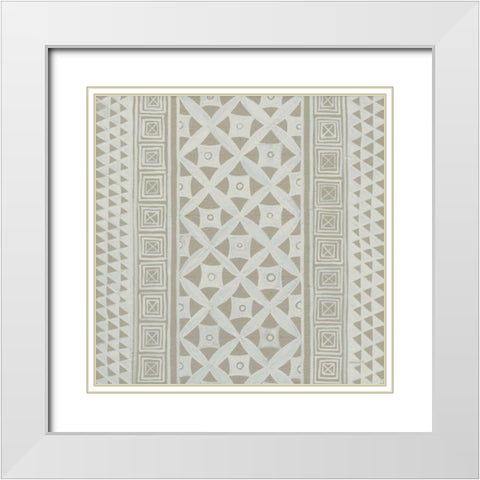 Bambala VI White Modern Wood Framed Art Print with Double Matting by Lovell, Kathrine