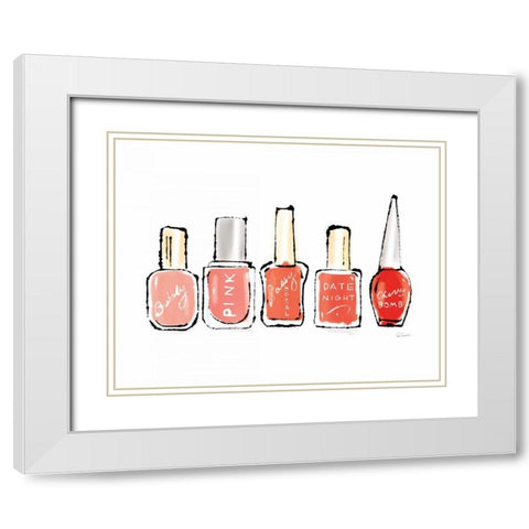 Beauty and Sass Red I White Modern Wood Framed Art Print with Double Matting by Schlabach, Sue