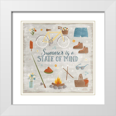 Summer Sunshine I White Modern Wood Framed Art Print with Double Matting by Marshall, Laura
