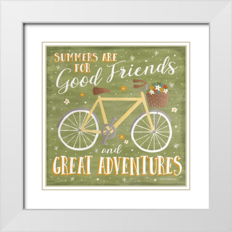 Summer Sunshine IV White Modern Wood Framed Art Print with Double Matting by Marshall, Laura