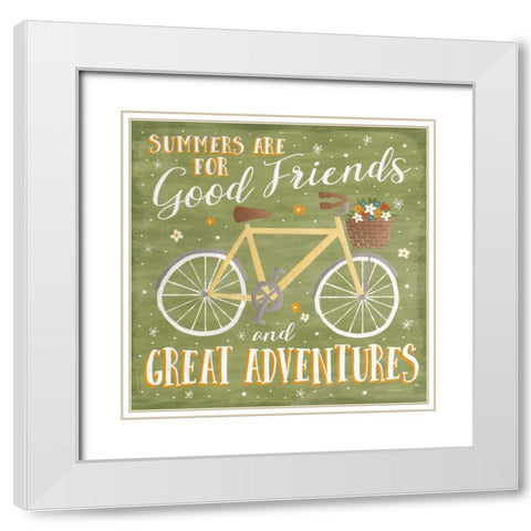 Summer Sunshine IV White Modern Wood Framed Art Print with Double Matting by Marshall, Laura