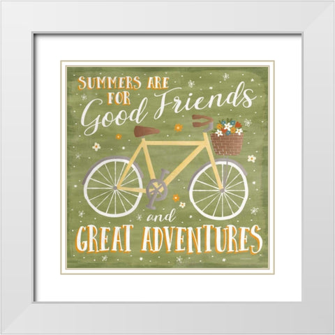 Summer Sunshine IV White Modern Wood Framed Art Print with Double Matting by Marshall, Laura