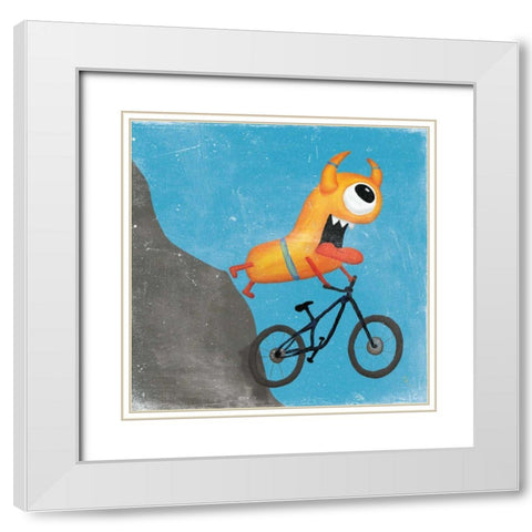 Xtreme Monsters I White Modern Wood Framed Art Print with Double Matting by Adams, Sarah