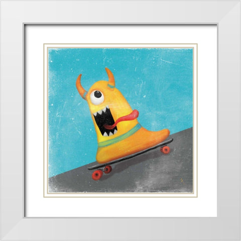 Xtreme Monsters IV White Modern Wood Framed Art Print with Double Matting by Adams, Sarah