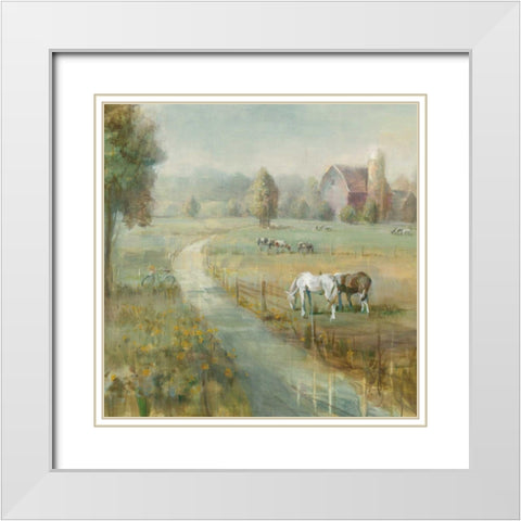 Tranquil Farm Crop White Modern Wood Framed Art Print with Double Matting by Nai, Danhui