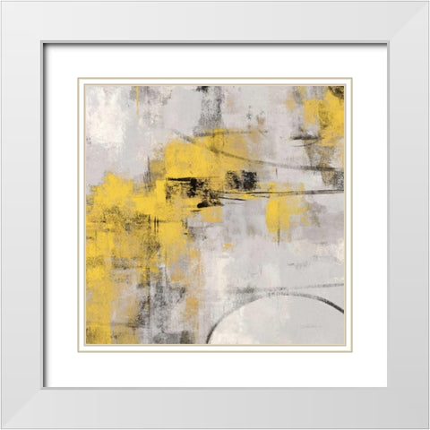 Stone Gardens II Yellow White Modern Wood Framed Art Print with Double Matting by Vassileva, Silvia