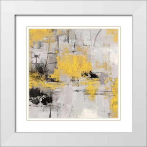 Stone Gardens III Yellow White Modern Wood Framed Art Print with Double Matting by Vassileva, Silvia