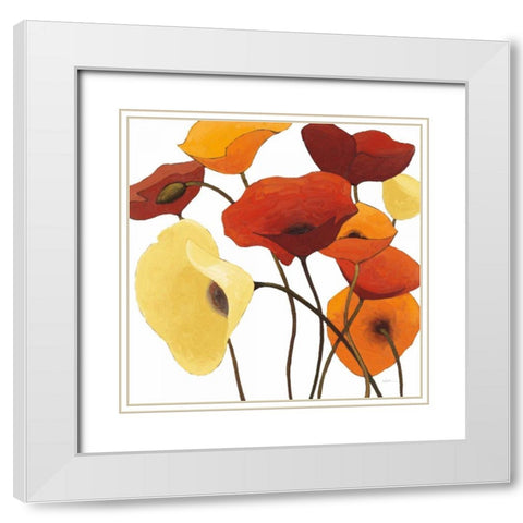 Up One on White Yellow White Modern Wood Framed Art Print with Double Matting by Novak, Shirley
