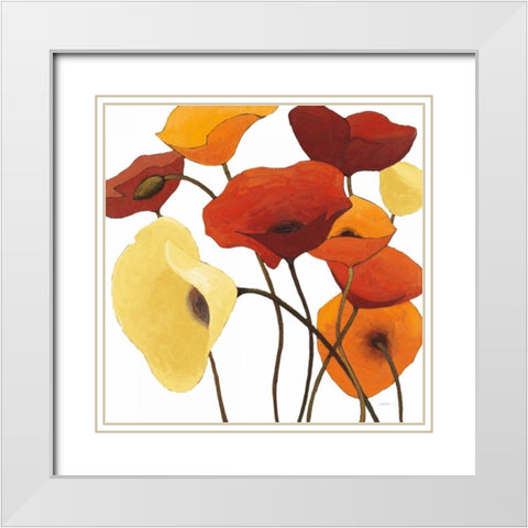 Up One on White Yellow White Modern Wood Framed Art Print with Double Matting by Novak, Shirley