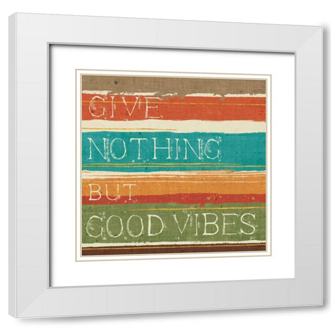 Thoughtful Strokes I White Modern Wood Framed Art Print with Double Matting by Aiken, Jess