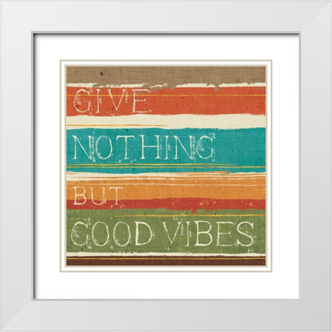 Thoughtful Strokes I White Modern Wood Framed Art Print with Double Matting by Aiken, Jess