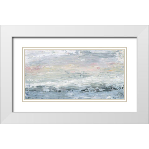 Gazing Out White Modern Wood Framed Art Print with Double Matting by Adams, Sarah