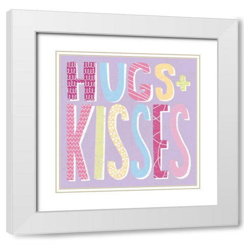 Words of Love I White Modern Wood Framed Art Print with Double Matting by Hershey, Moira