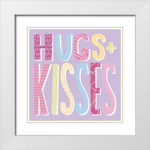 Words of Love I White Modern Wood Framed Art Print with Double Matting by Hershey, Moira