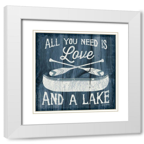 Up North I White Modern Wood Framed Art Print with Double Matting by Marshall, Laura