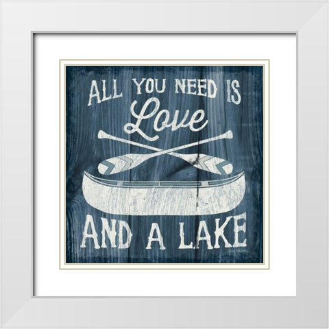 Up North I White Modern Wood Framed Art Print with Double Matting by Marshall, Laura