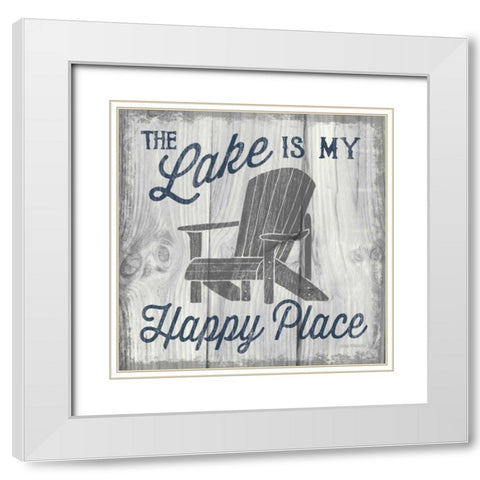 Up North II White Modern Wood Framed Art Print with Double Matting by Marshall, Laura