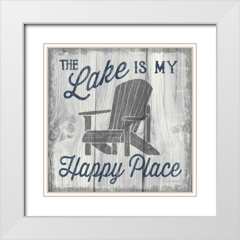 Up North II White Modern Wood Framed Art Print with Double Matting by Marshall, Laura