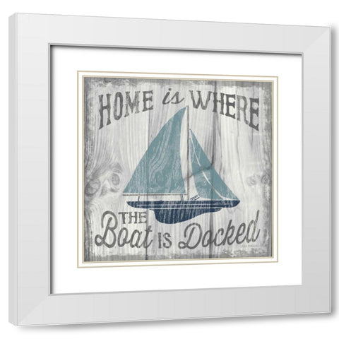 Up North IV White Modern Wood Framed Art Print with Double Matting by Marshall, Laura