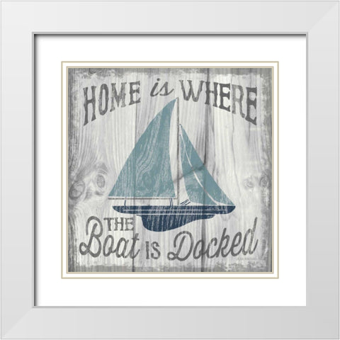 Up North IV White Modern Wood Framed Art Print with Double Matting by Marshall, Laura