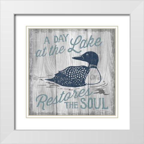 Up North VI White Modern Wood Framed Art Print with Double Matting by Marshall, Laura