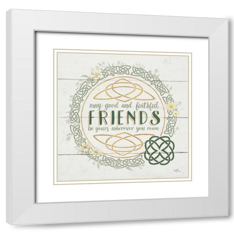 Irish Blessings IV White Modern Wood Framed Art Print with Double Matting by Penner, Janelle